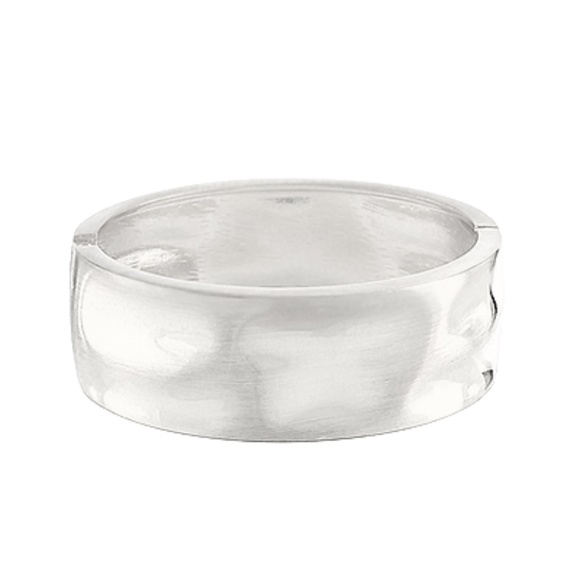 Textured Metal Bangle Hinge Bracelet - Picture 2 of 2